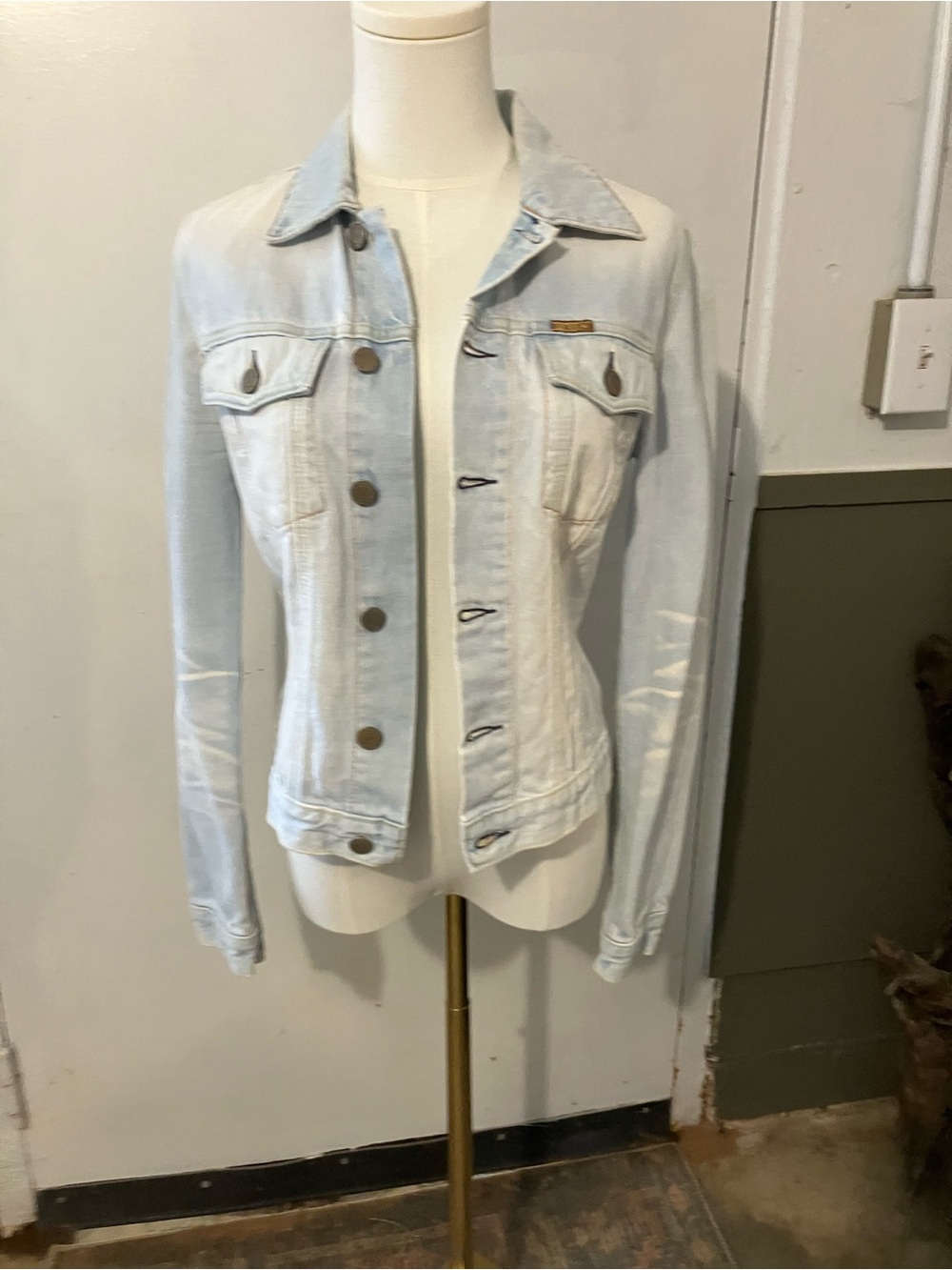 Seven For All Mankind vintage denim jacket. Light wash